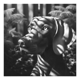 Weimaraner ’Majestic Hunter’ BW Fototryck
