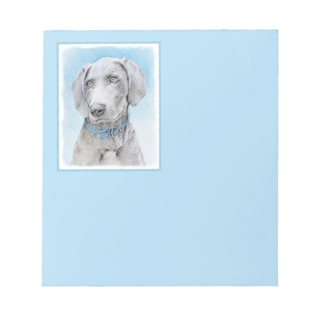 Weimaraner-målning - Cute Original Hund Art Anteckningsblock (Framsida)