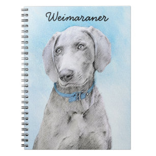 Weimaraner-målning - Cute Original Hund Art Anteckningsbok