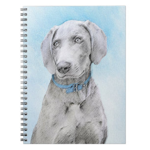 Weimaraner-målning - Cute Original Hund Art Anteckningsbok