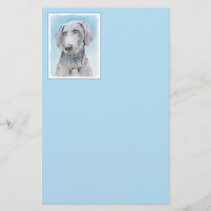 Weimaraner-målning - Cute Original Hund Art Brevpapper
