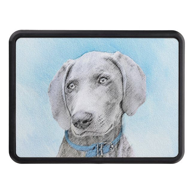 Weimaraner-målning - Cute Original Hund Art Dragkroksskydd (Framsidan)