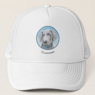 Weimaraner-målning - Cute Original Hund Art Keps