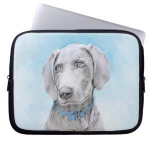 Weimaraner-målning - Cute Original Hund Art Laptop Fodral