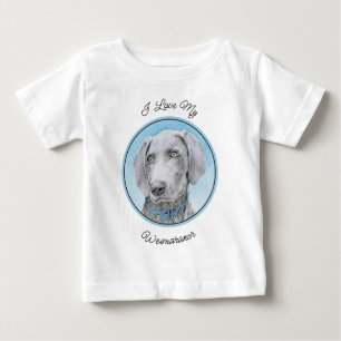 Weimaraner-målning - Cute Original Hund Art T Shirt