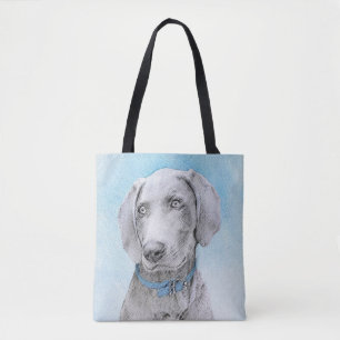 Weimaraner-målning - Cute Original Hund Art Tygkasse