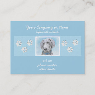 Weimaraner-målning - Cute Original Hund Art Visitkort