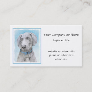 Weimaraner-målning - Cute Original Hund Art Visitkort