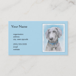 Weimaraner-målning - Cute Original Hund Art Visitkort