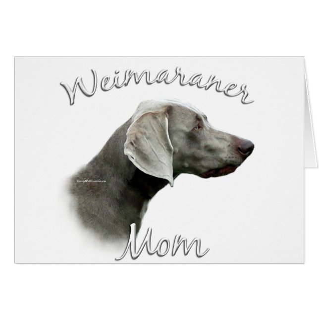 Weimaraner Mamma 2 Hälsningskort (Framsidan Horizontal)
