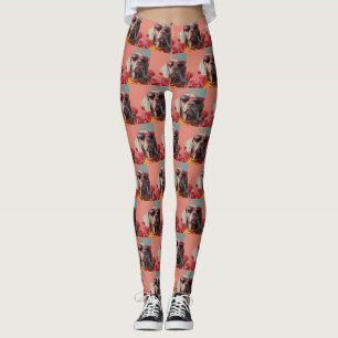 Weimaraner med hjärtrusor Alla hjärtans dag Leggings