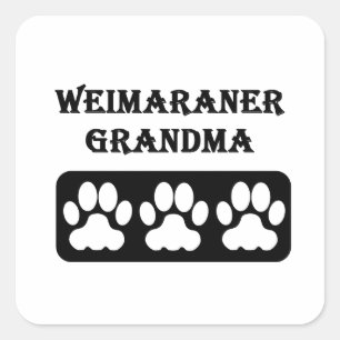 Weimaraner mormor fyrkantigt klistermärke