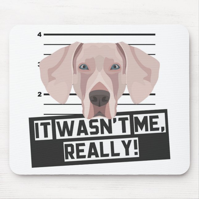 Weimaraner Mouse Pad Musmatta (Framsidan)