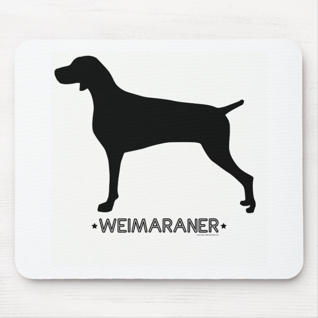 Weimaraner Mousepad Musmatta (Framsidan)