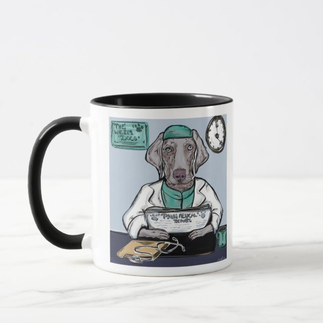 Weimaraner Mugg (Vänster)