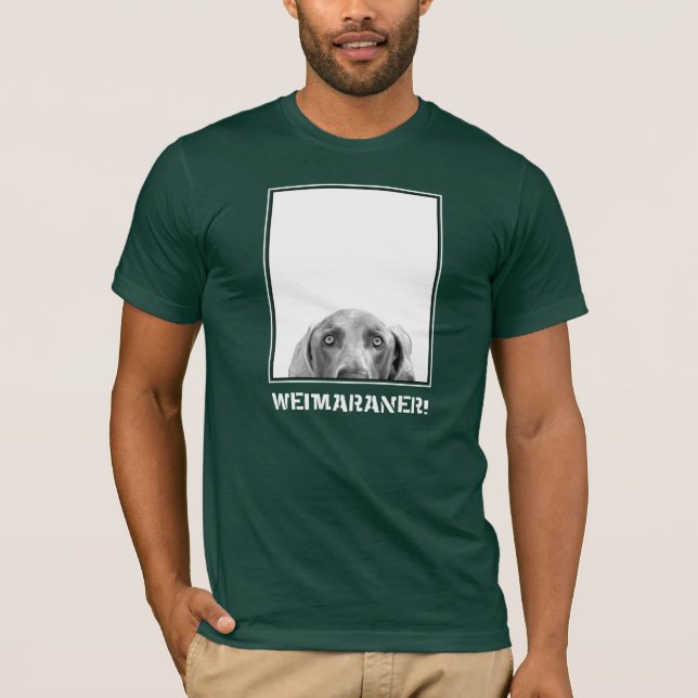 Weimaraner nation: Weimaraner i en boxas! Tee Shirt (Framsida)
