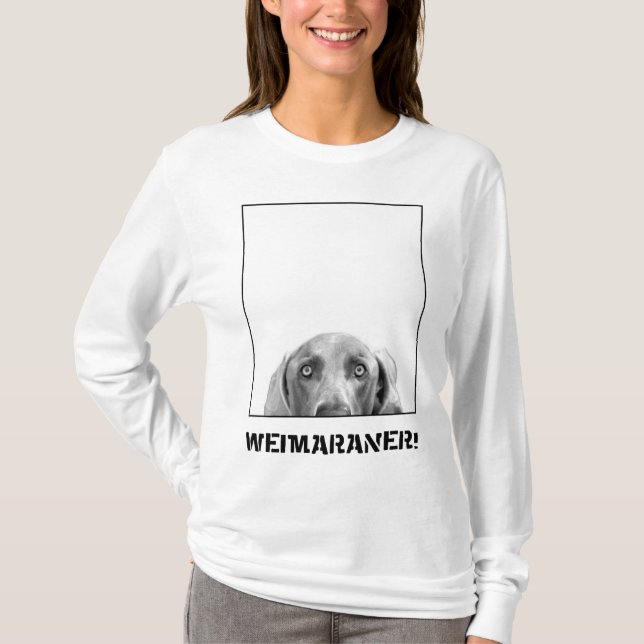 Weimaraner nation: Weimaraner i en boxas! Tee Shirt (Framsida)