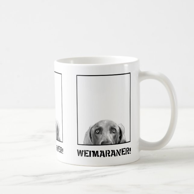 Weimaraner nation: Weimaraner i en boxasmugg Kaffemugg (Höger)