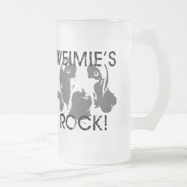 Weimaraner nation: Weimies STEN! Frostat Ölglas (Höger)