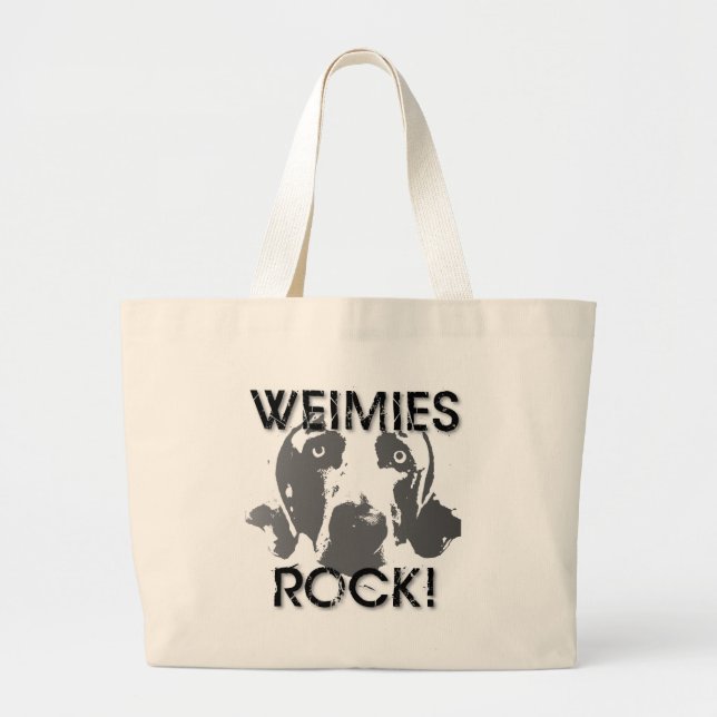 Weimaraner nation: Weimies STEN! Jumbo Tygkasse (Framsidan)