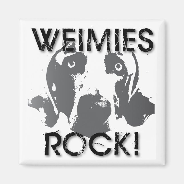 Weimaraner nation: Weimies STEN! Magnet (Framsidan)