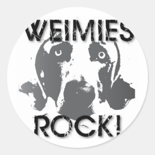 Weimaraner nation: Weimies STEN! Runt Klistermärke
