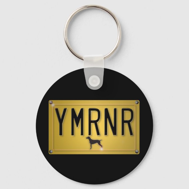 Weimaraner Nation : YMRNR licensskylt Nyckelring (Framsida)