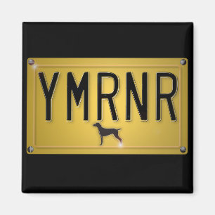 Weimaraner nation: YMRNR-registreringsskylt Magnet