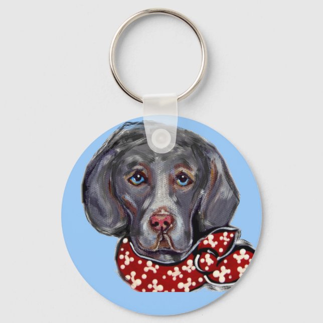 Weimaraner Nyckelring (Framsida)
