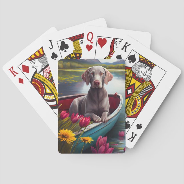 Weimaraner på en Paddle: En kristen Äventyr Casinokort (Baksidan)