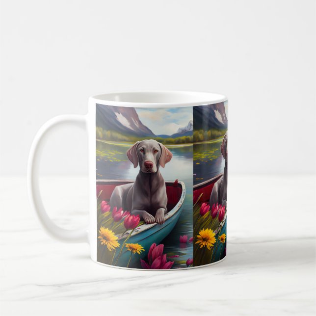 Weimaraner på en Paddle: En kristen Äventyr Kaffemugg (Vänster)