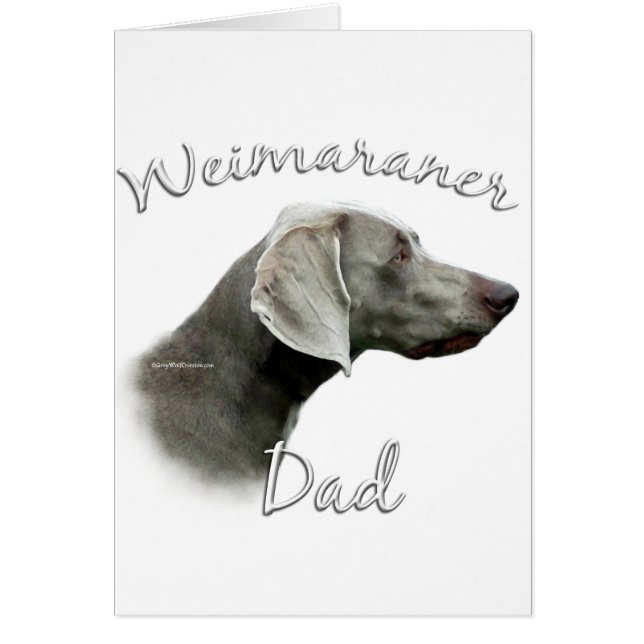 Weimaraner Pappa 2 Hälsningskort (Framsidan)