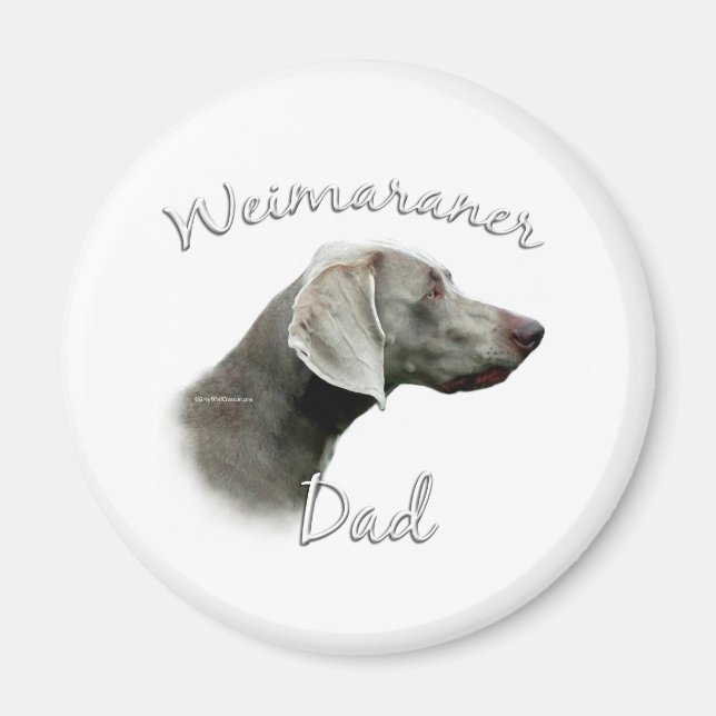 Weimaraner Pappa 2 Magnet (Framsidan)