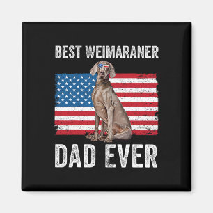 Weimaraner Pappa American Flagga Hund älskare Owne Magnet