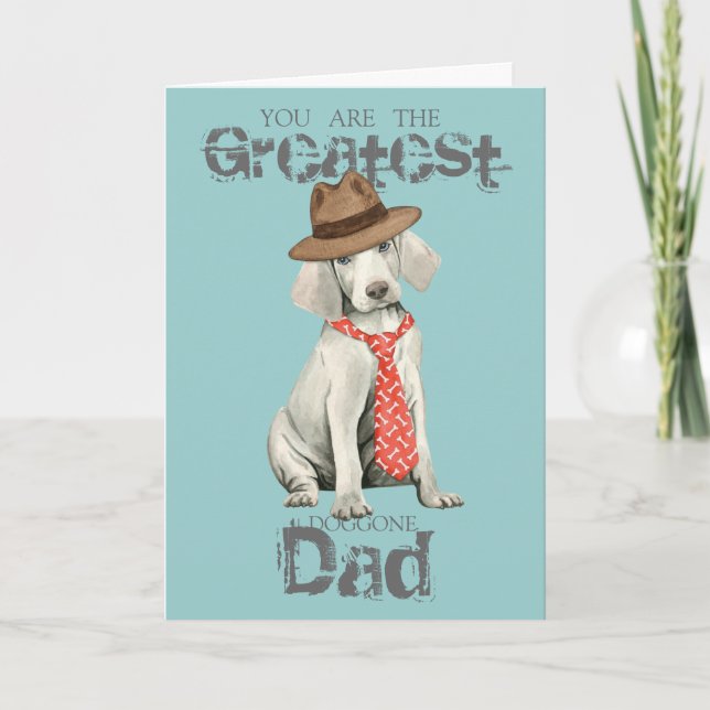 Weimaraner Pappa Kort (Framsida)