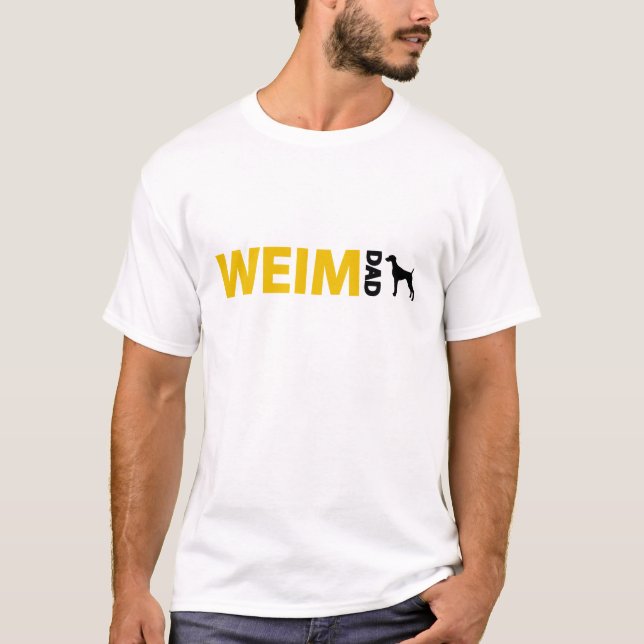 Weimaraner pappa t shirt (Framsida)
