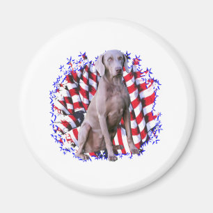 Weimaraner patriot magnet
