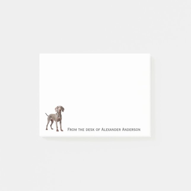 Weimaraner Personalize Notes Post-it Block (Framsida)