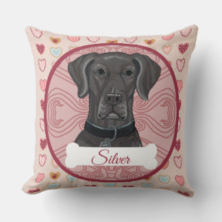 Weimaraner Personalize Valentine Pillow Kudde