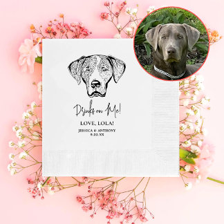 Weimaraner Personlig Drinks på mig Pappersservett