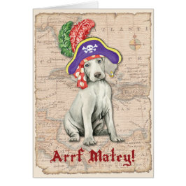 Weimaraner-Pirat kort
