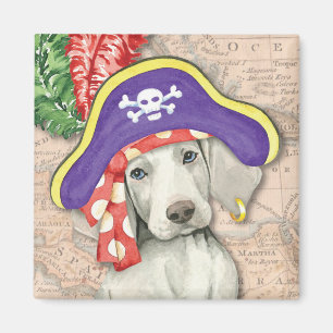 Weimaraner pirat magnet