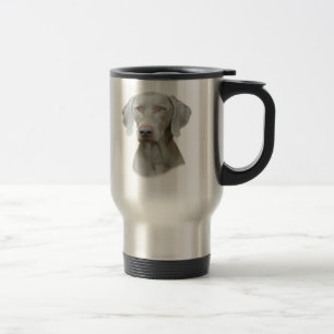 Weimaraner porträtt av en hund resemugg