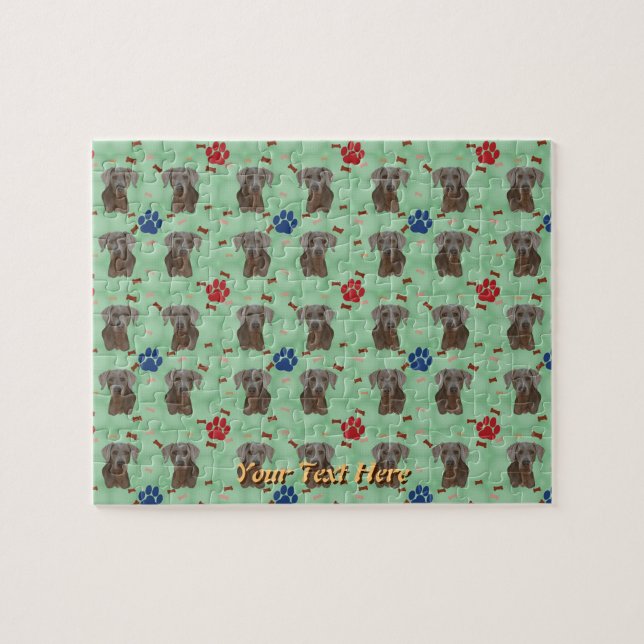 Weimaraner Porträtt Pussel (Horisontell)