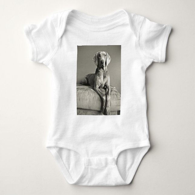 Weimaraner porträtt tee shirt (Framsida)