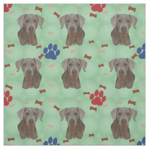 Weimaraner porträtt tyg
