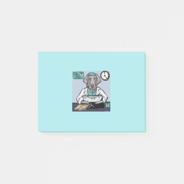 Weimaraner Post-it Block (Framsida)