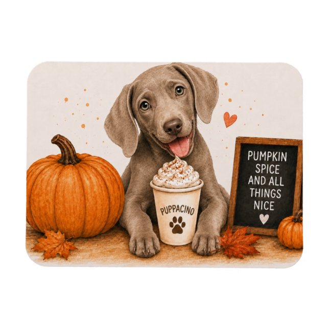 Weimaraner Pumpa Kryddmagnet Magnet (Horisontell)