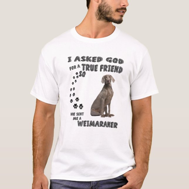 Weimaraner Quote Mom Weim Dad Costume, Cute Grey H T Shirt (Framsida)