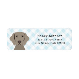 Weimaraner Returetiketters Returadress Etikett